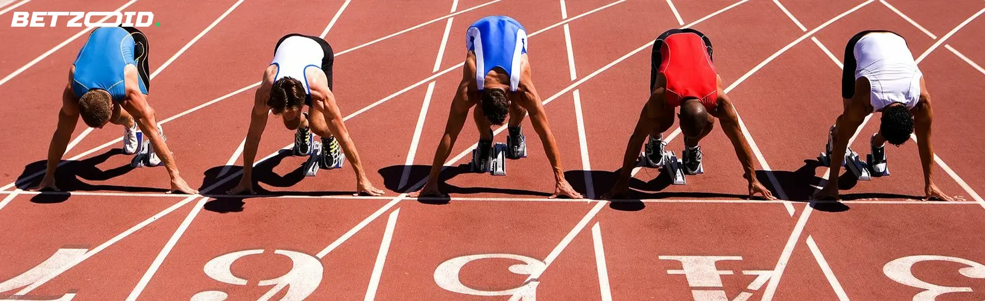 Athletes at the start of the race.