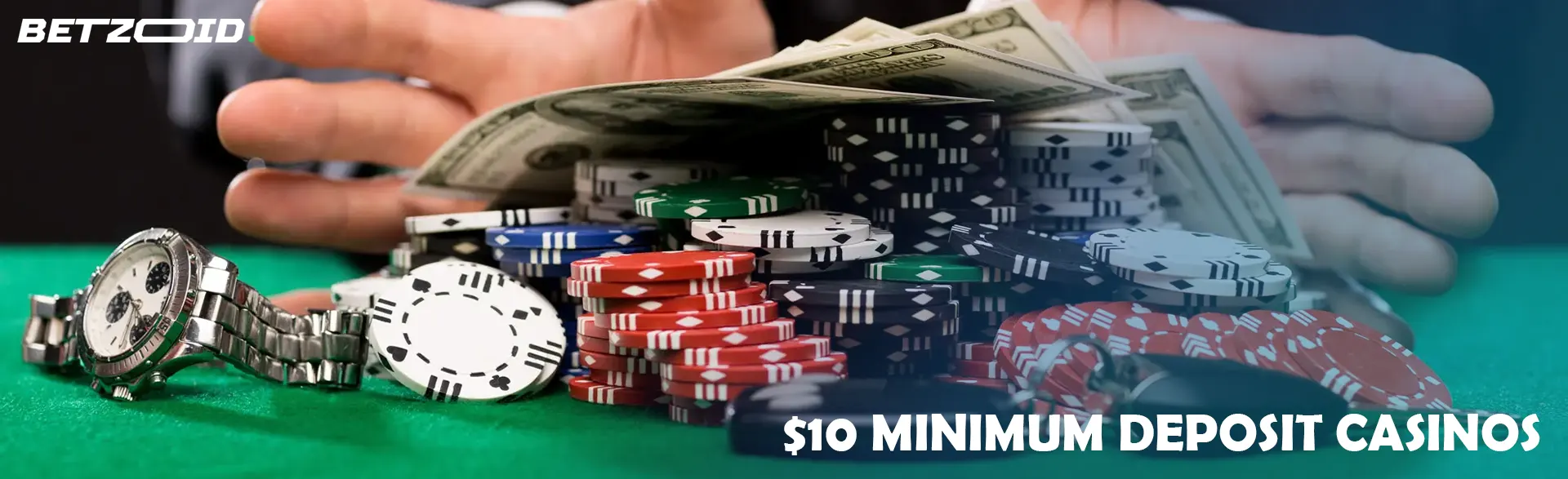 Money and casino chips in the hands of the player.