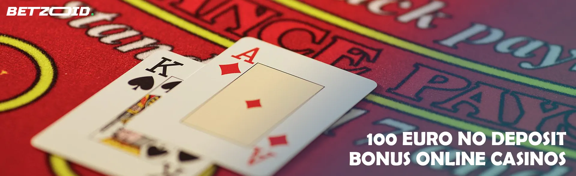 Two cards on a casino table.