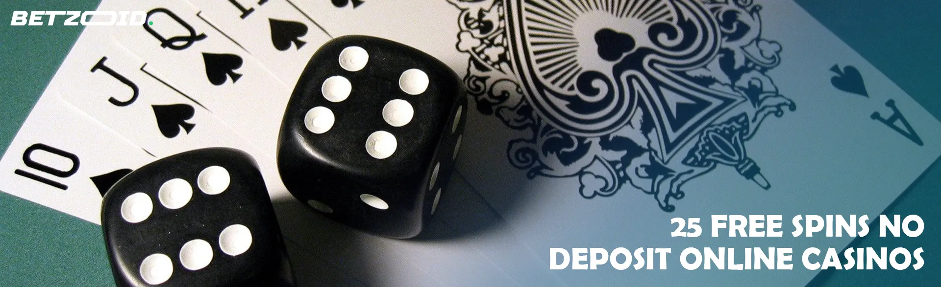 The dice lie on the playing cards.