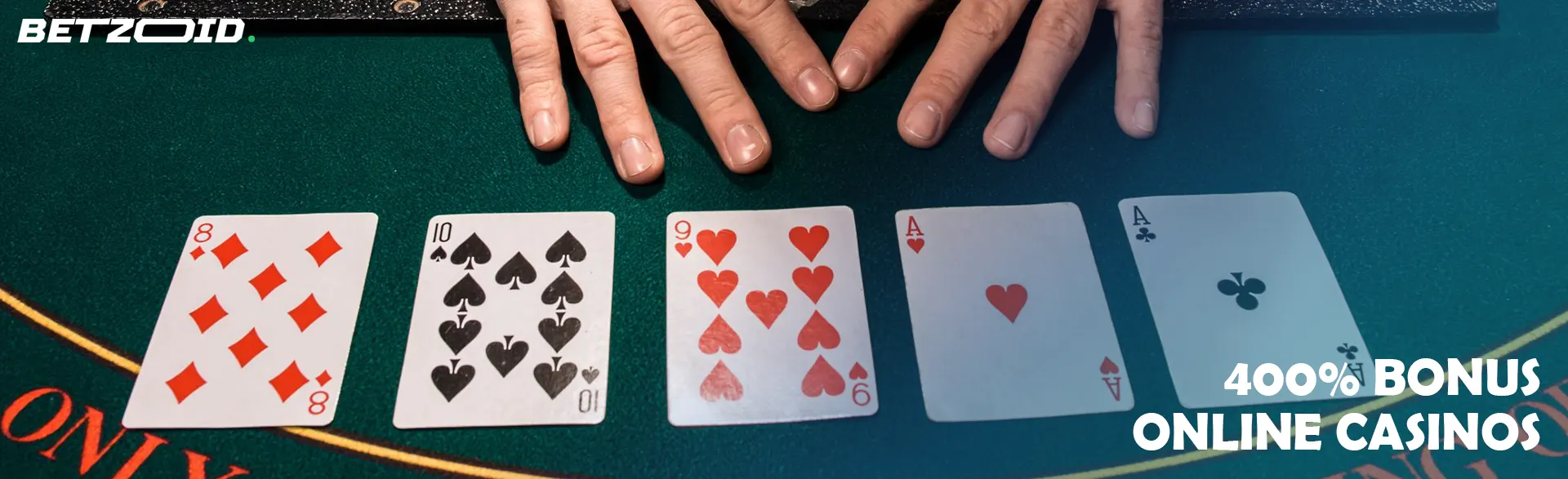 The cards are laid out on the casino table.