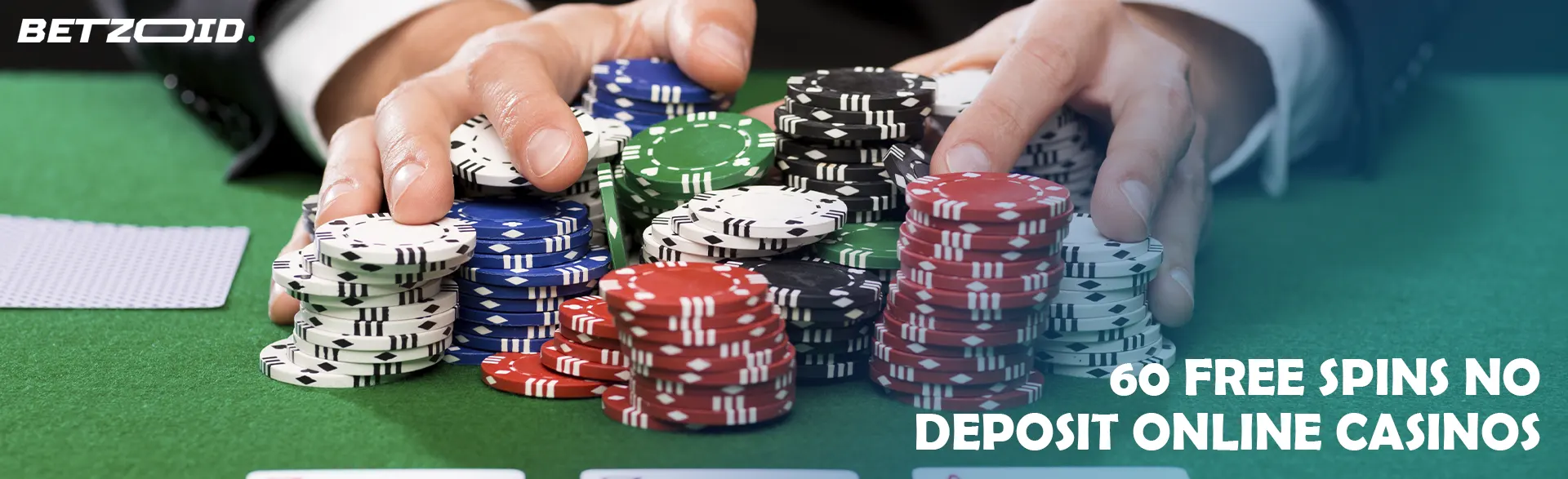 The player holds a pile of chips.