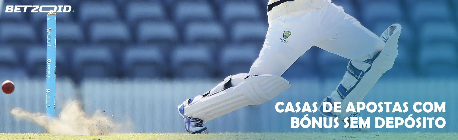 Pernas de um jogador de críquete em ação durante um jogo.