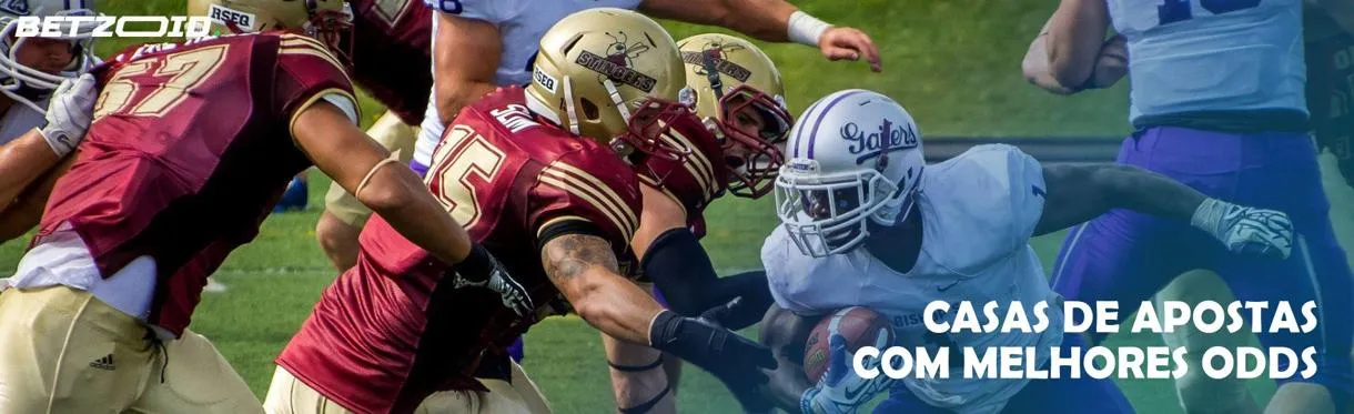 Jogadores de futebol americano durante o jogo.