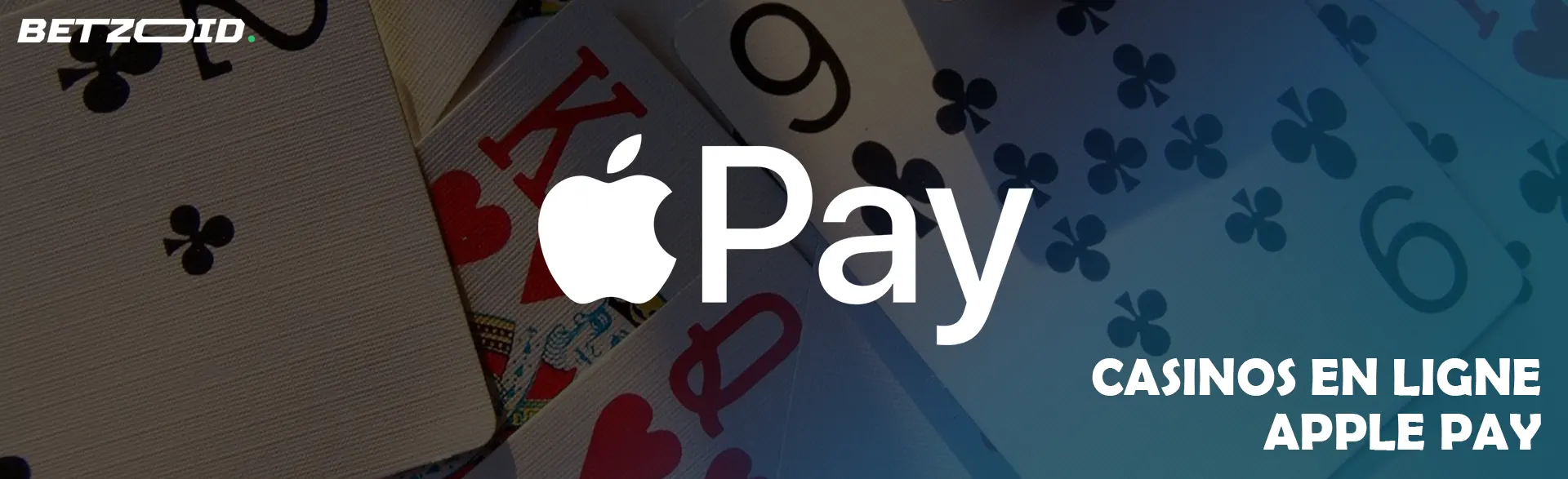 Le logo Apple Pay sur fond de cartes à jouer.