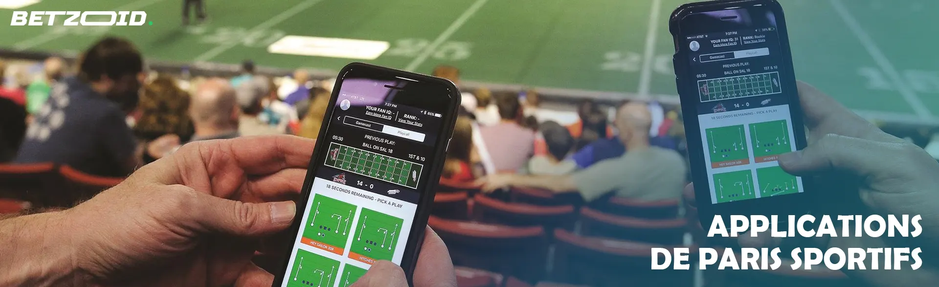 Des personnes utilisent un smartphone pour parier sur le sport.