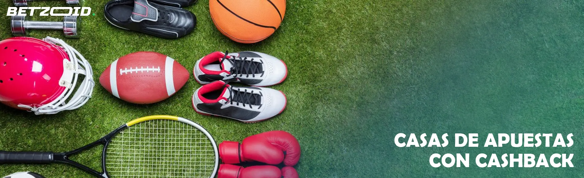 El equipamiento deportivo se encuentra en el césped.