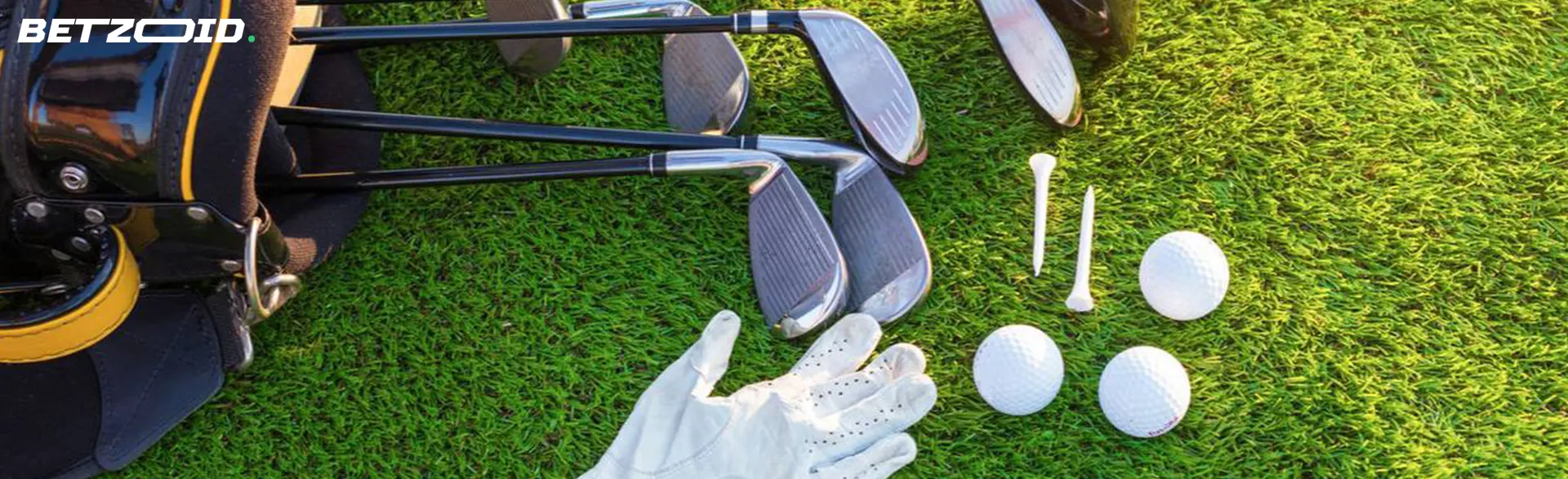 Equipo de golf sobre césped para casas de apuestas deportivas internacionales.