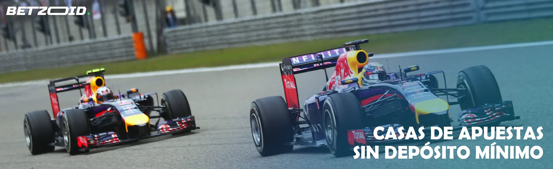 Carreras de Fórmula 1, dos coches en la pista.