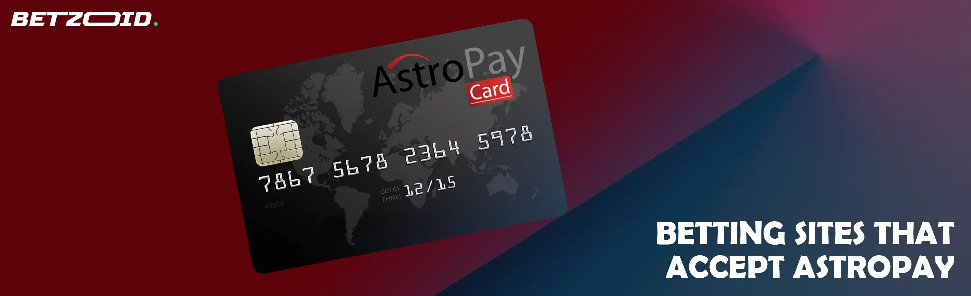 AstroPay card on a dark red background.