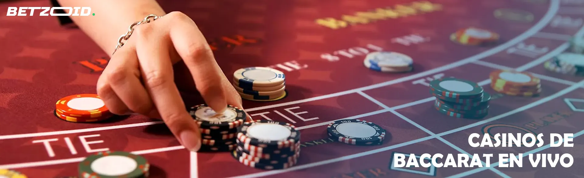 El jugador coloca fichas en la mesa del casino.