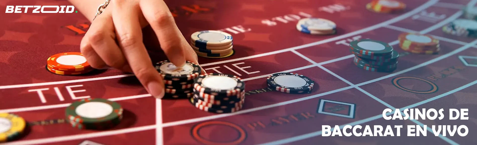 Un jugador coloca fichas en la mesa del casino.