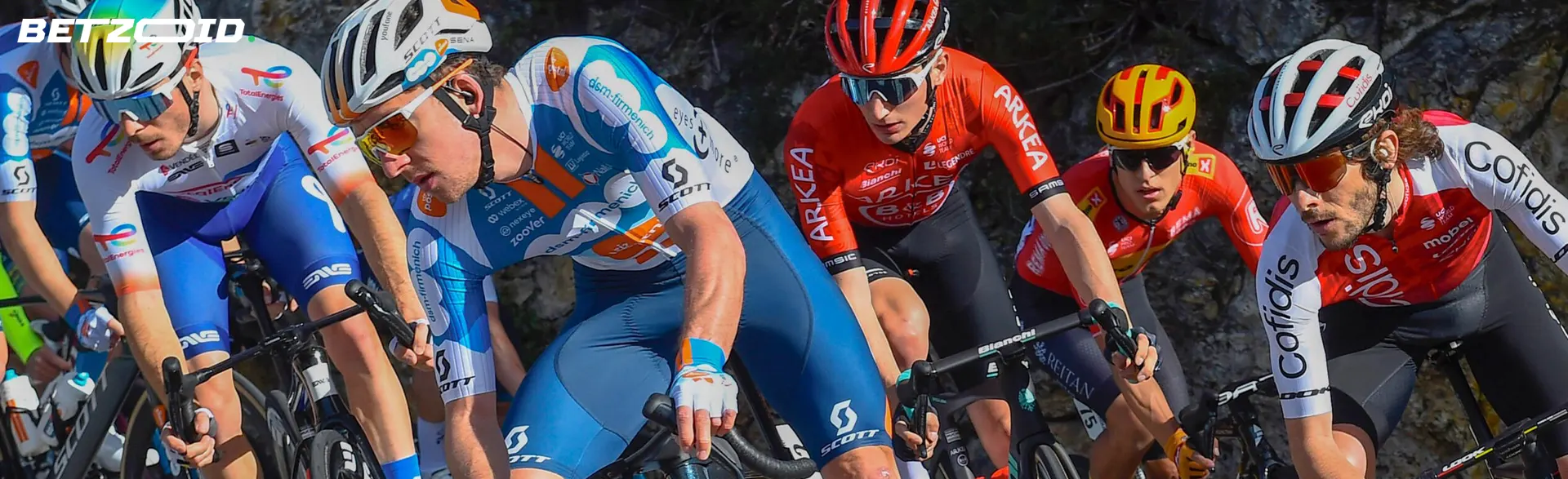 Cyclists during the race.