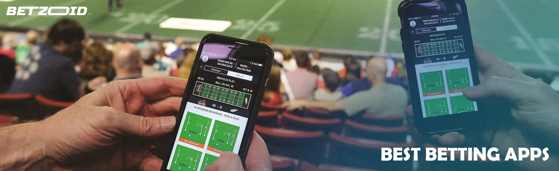 People bet on sports sitting in the stands.