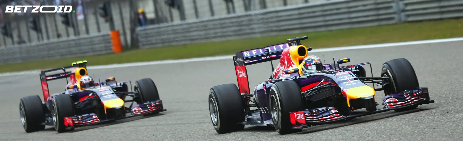 Formula 1 racing cars on the track.