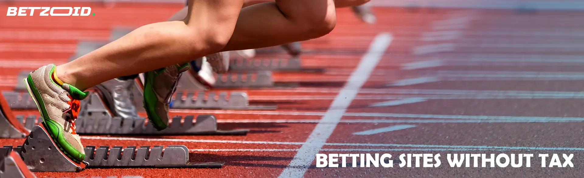 Runners at the start of the athletics race.