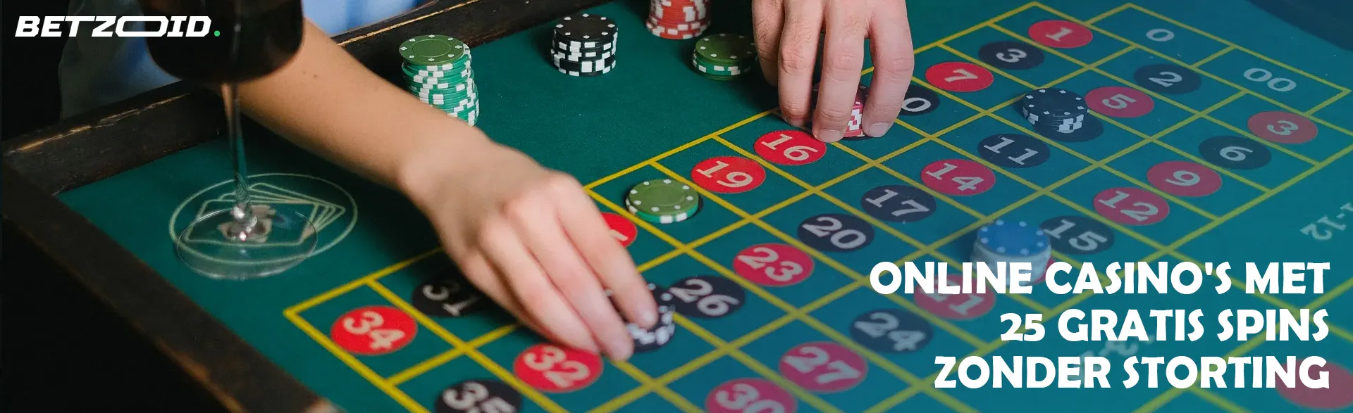 Spelers plaatsen weddenschappen met casinofiches.