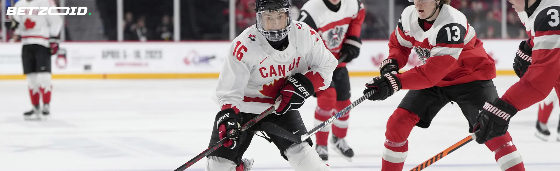 Hokejisté v akci během zápasu.