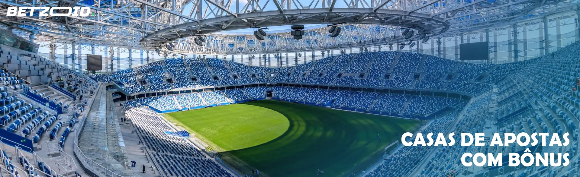 Estádio de futebol vazio.