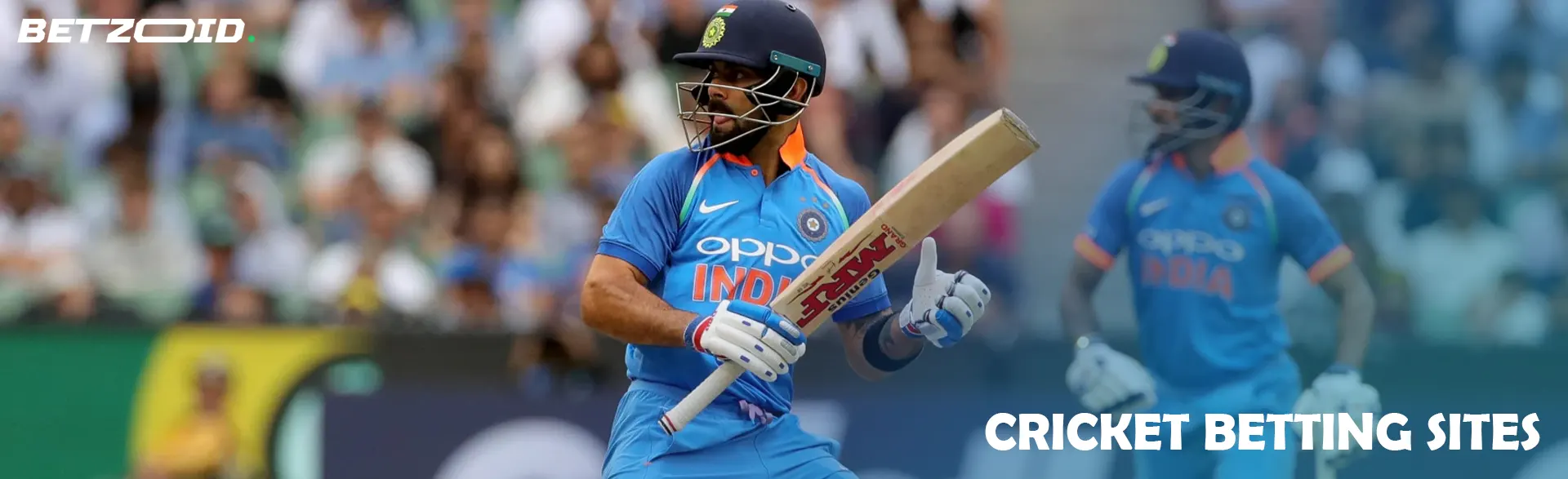 Cricketers in action during a game.