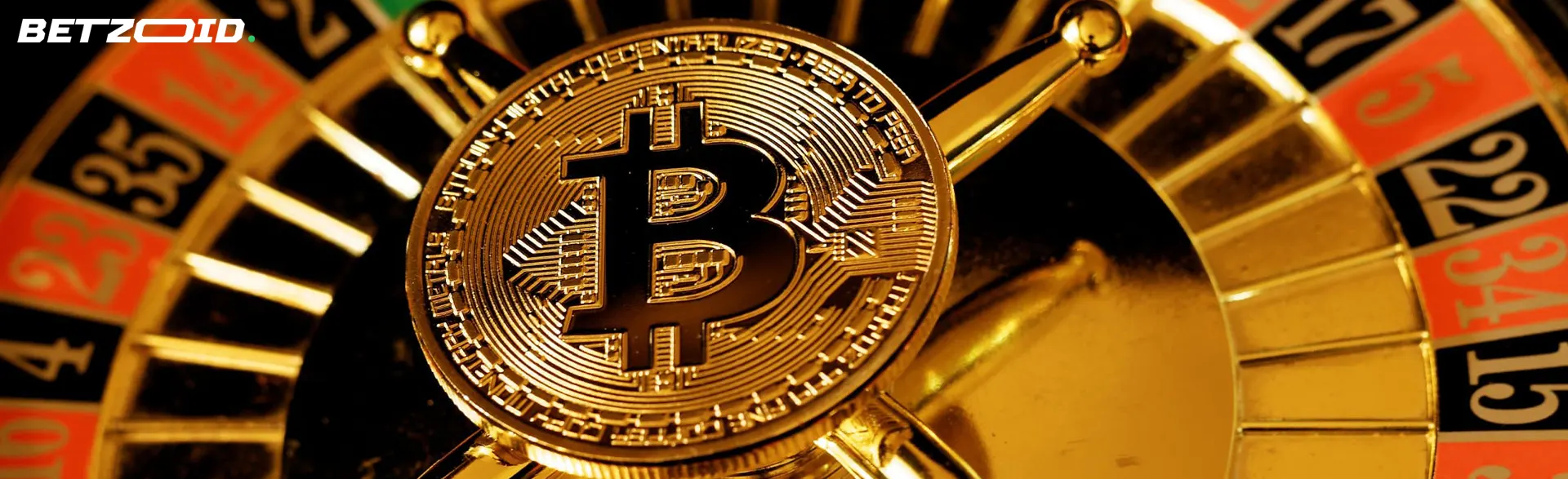 Une pièce de Bitcoin repose sur la roulette.