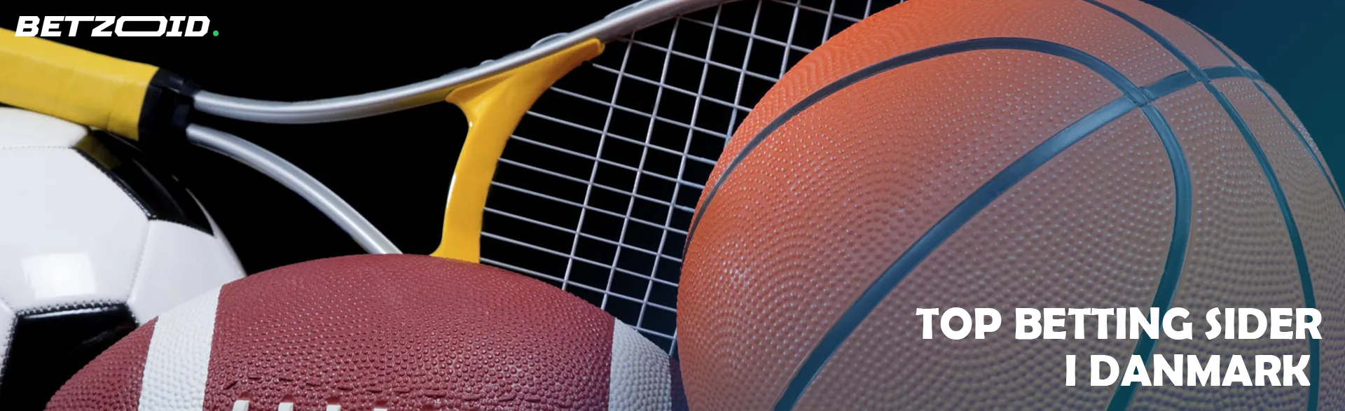 Sportsudstyr på en mørk baggrund.