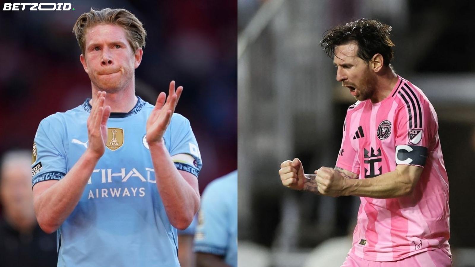 De Bruyne Could Team Up With Messi as Inter Miami Hold Man City Star's MLS Rights.