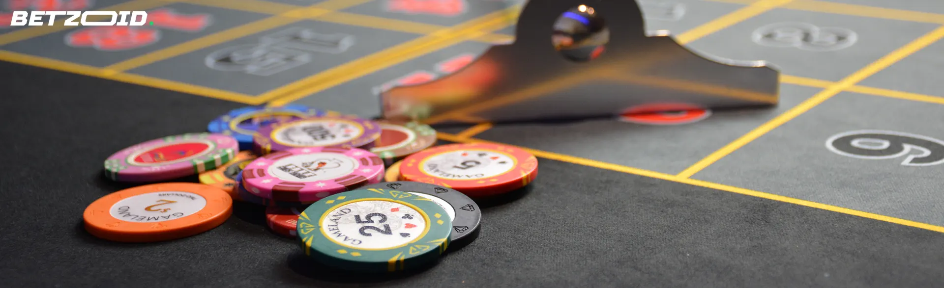 Fichas en la mesa del casino.