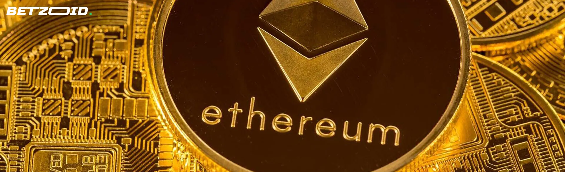 Ethereum cryptocurrency coin.