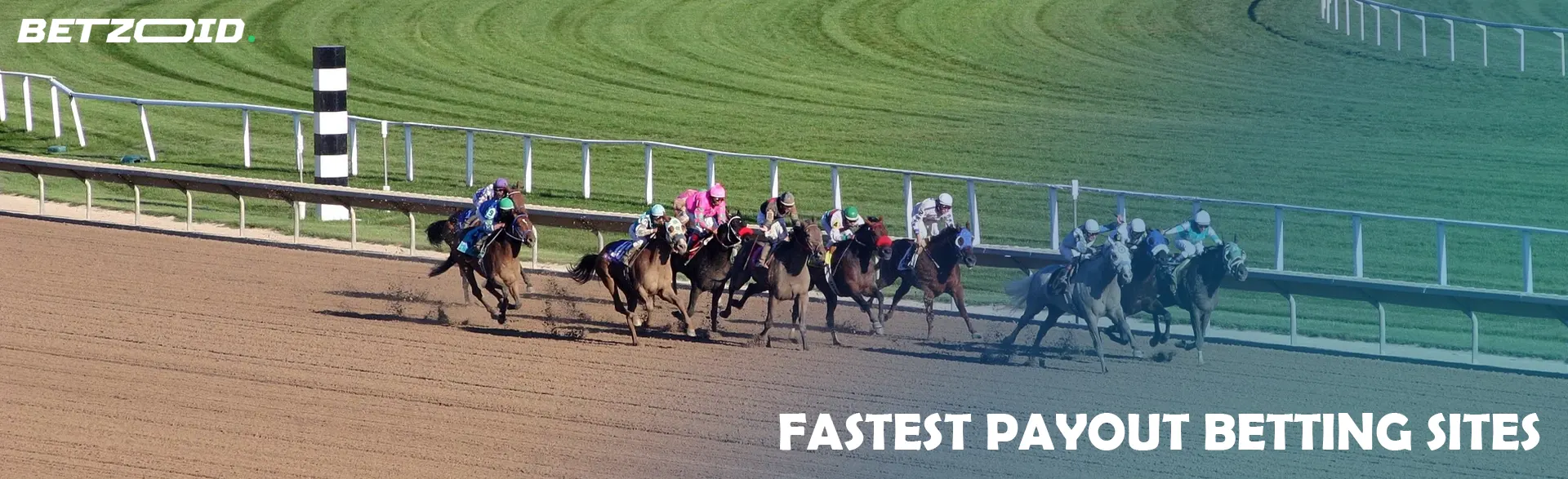 Jockeys on horses during a race.