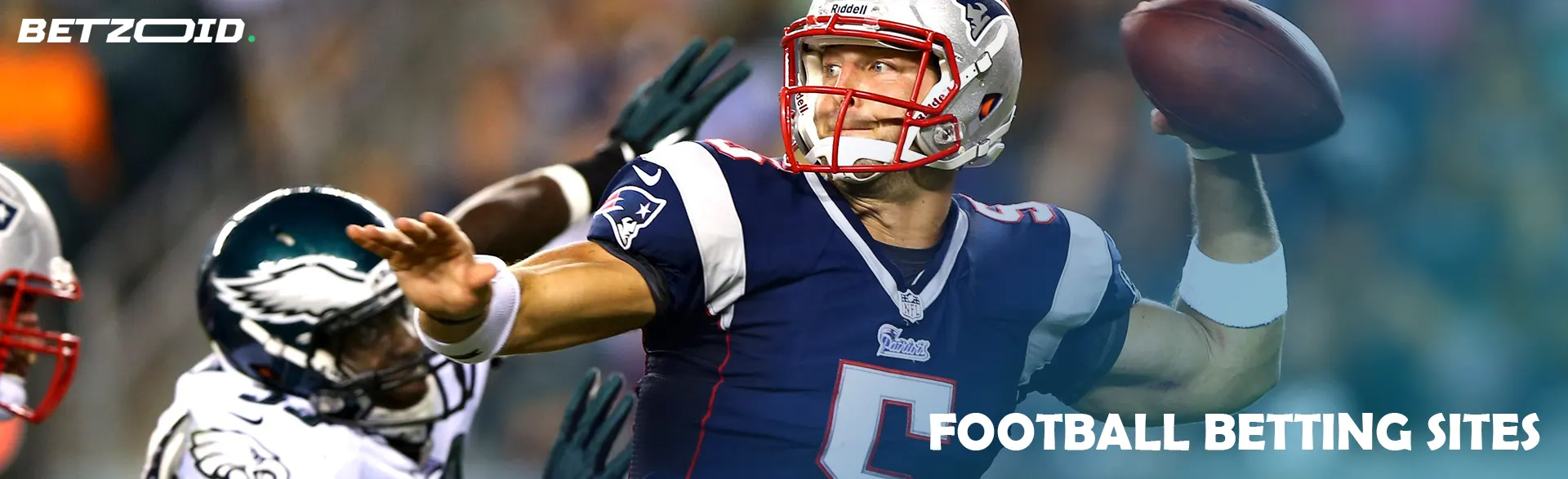 American football player with the ball during the game.