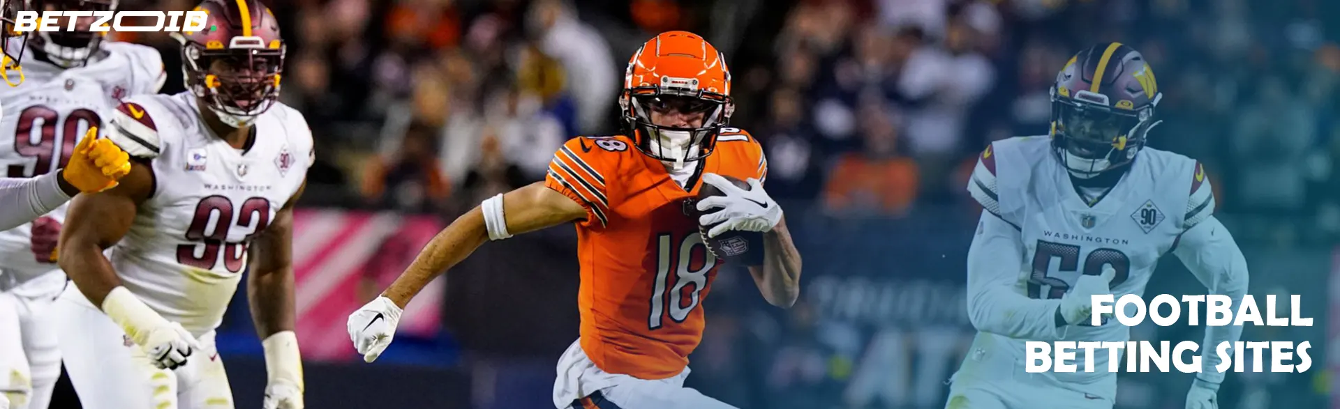 A football game with players in action, highlighting the top football betting sites in Canada.