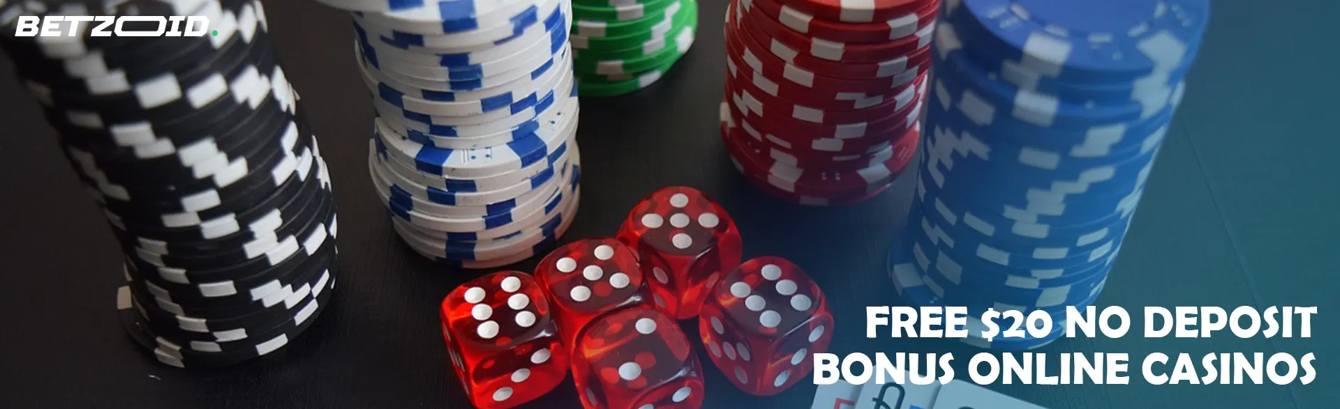 Stacks of chips next to dice.