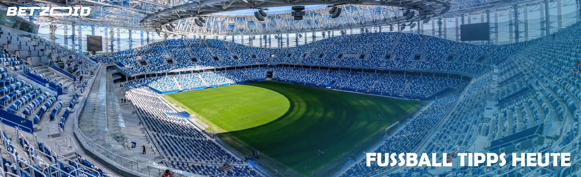 Leeres Fußballstadion.