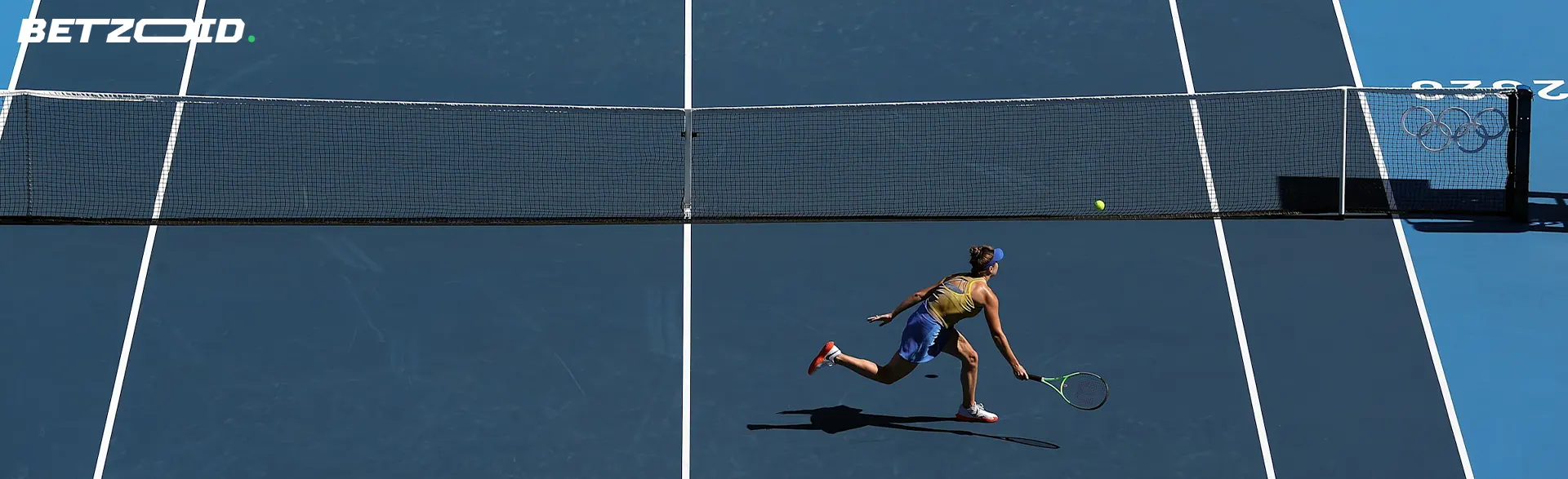 Tennis players in action during a match.