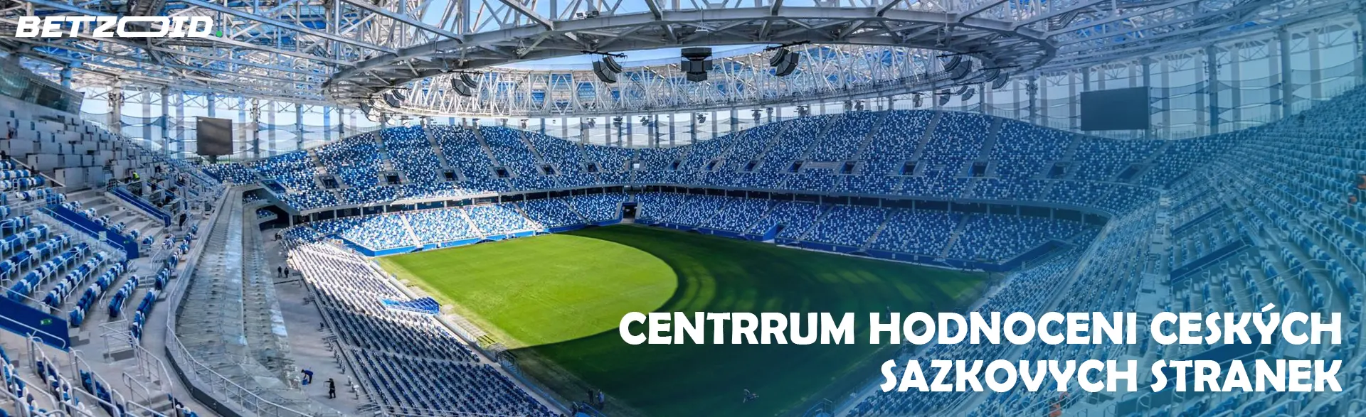 Prázdný fotbalový stadion.