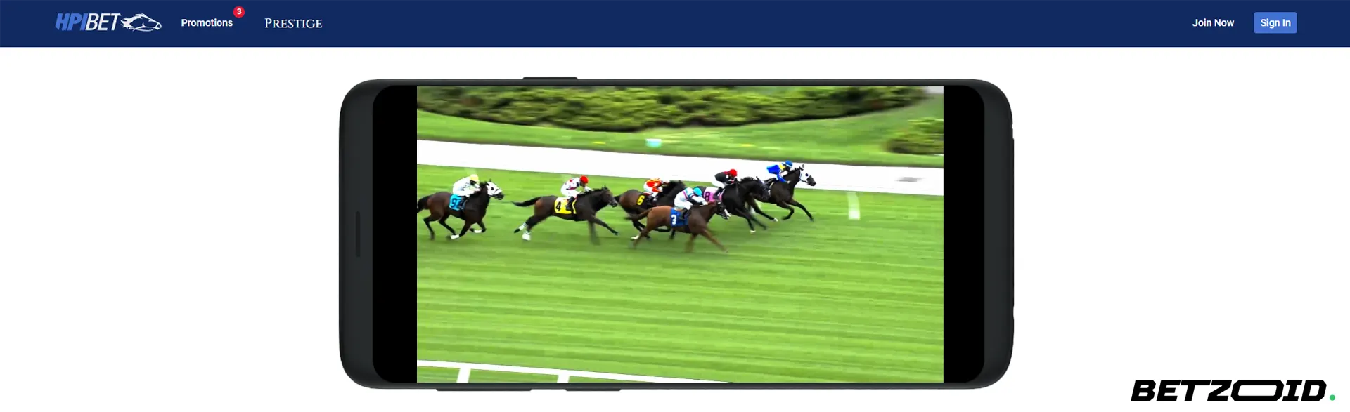HPIbet app download for horse racing.