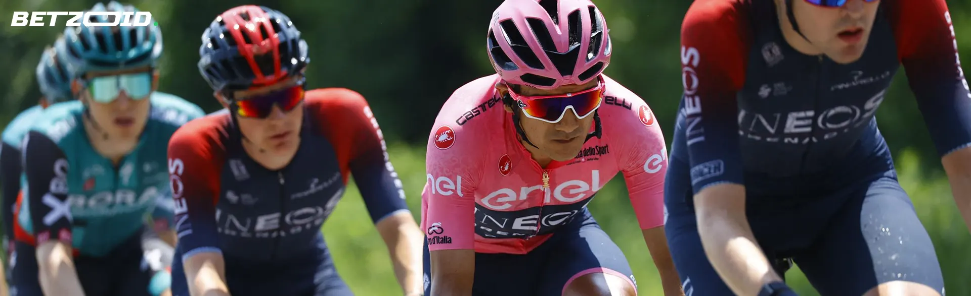 Cyclists during the race.