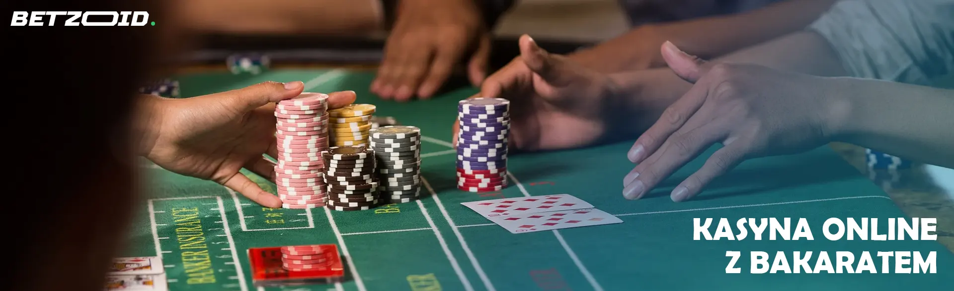 Gracze obstawiają zakłady za pomocą żetonów kasynowych.