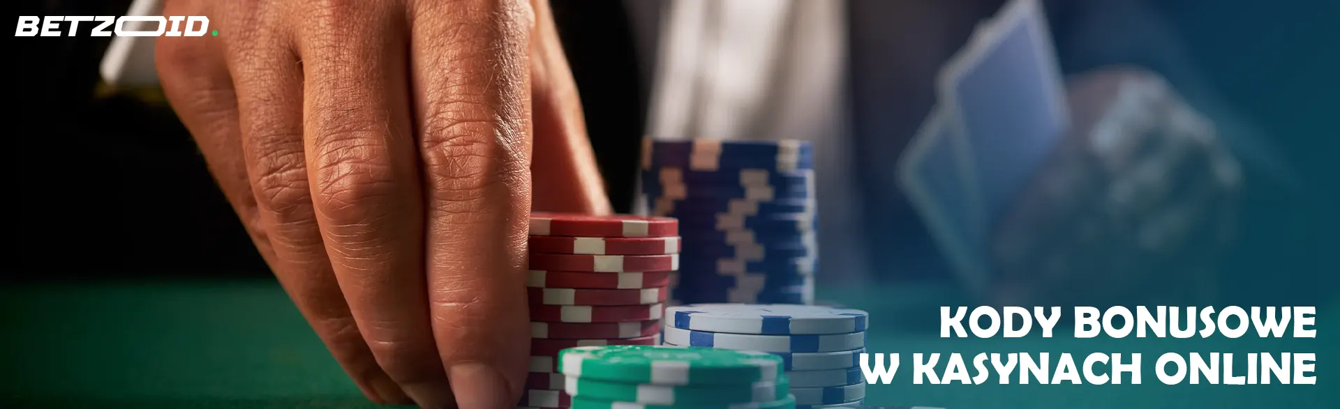 Gracz kładzie przed sobą żetony kasyna.