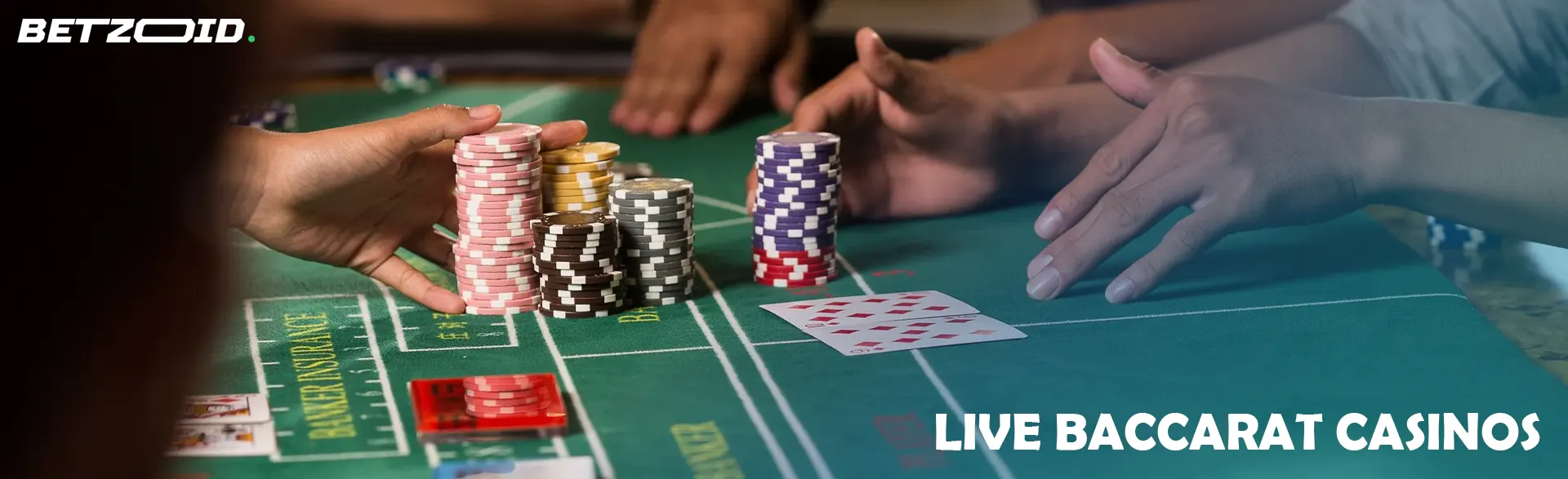 Players make bets with casino chips.