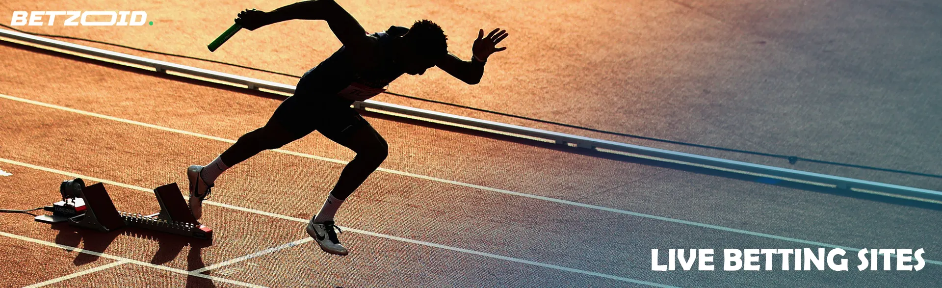 A runner starts during a race.