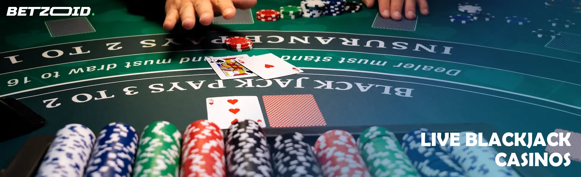 Cards and chips on the blackjack table.