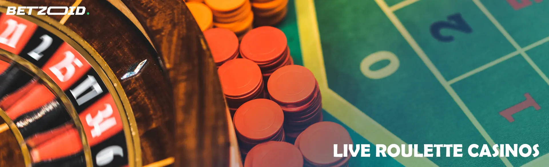 Roulette wheel next to casino chips.