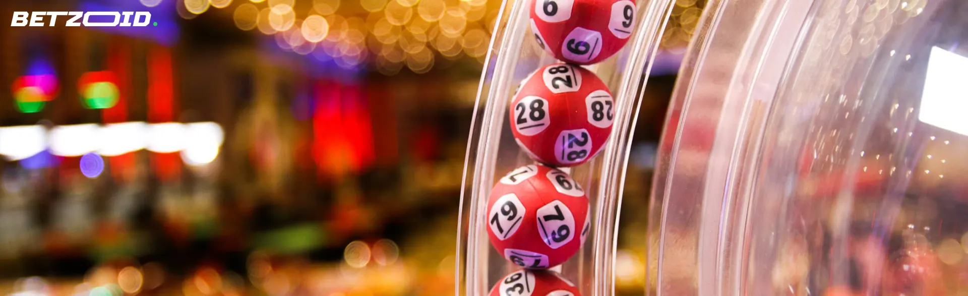 Lottery balls in the machine.