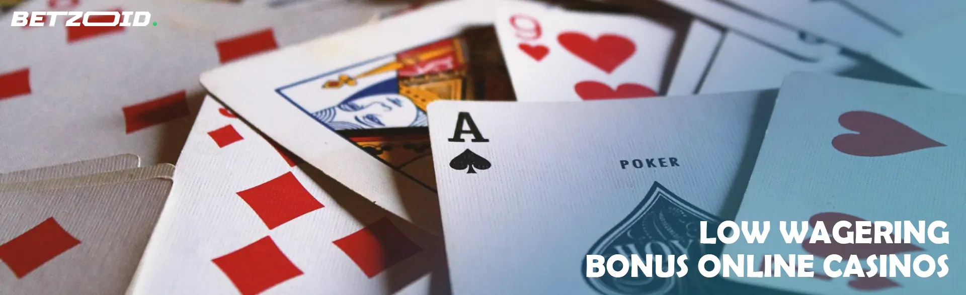 A deck of cards is laid out. 