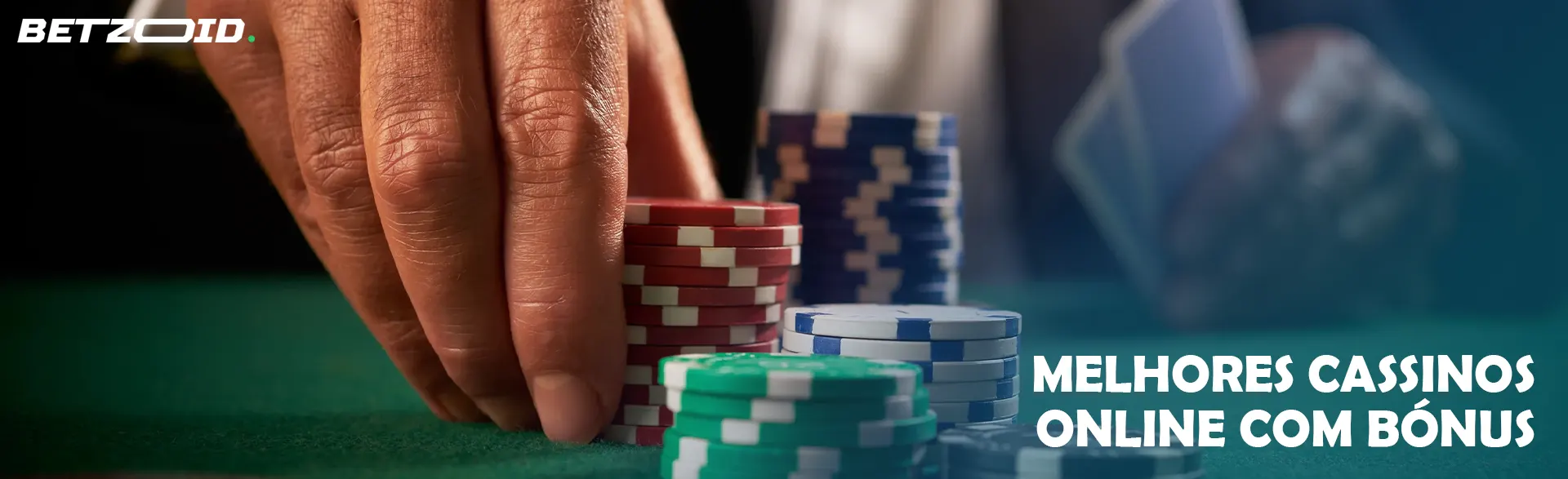 O jogador coloca as fichas à sua frente.