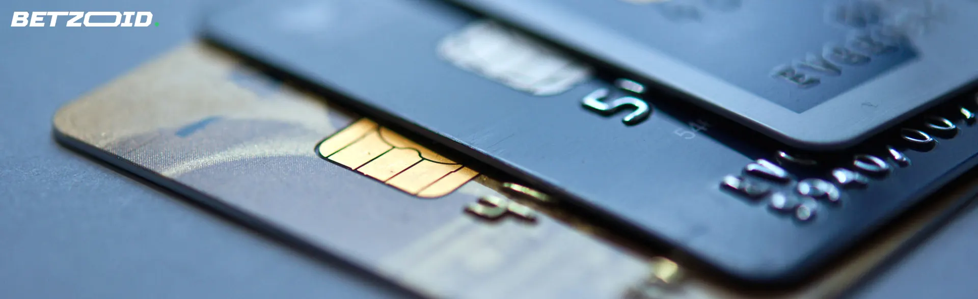 Stack of bank cards.