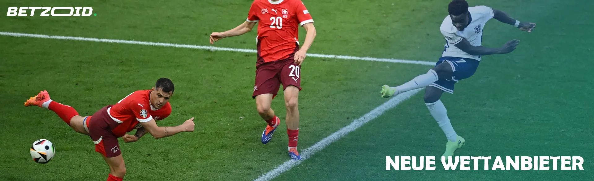 Fußballspieler in Aktion während eines Spiels.