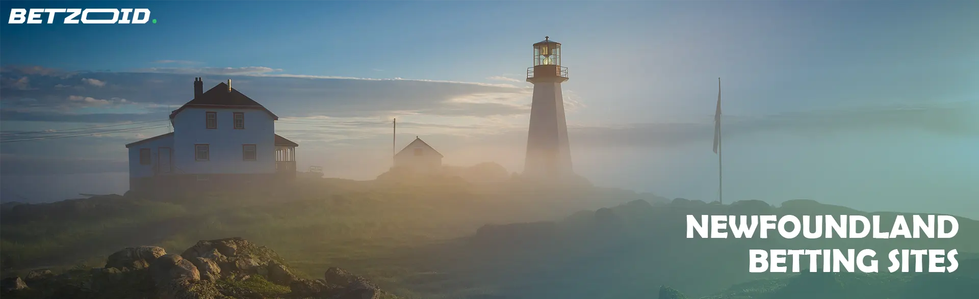 A scenic lighthouse and house in Newfoundland, representing Newfoundland betting sites.